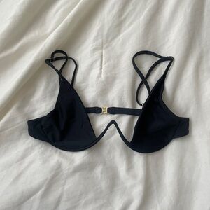 Black Strappy Women's Bra by Bamba swim perfect with any black bottoms ✨